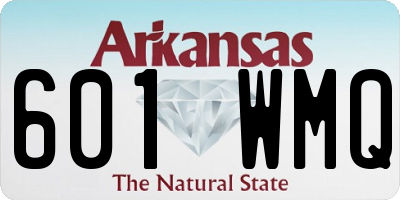 AR license plate 601WMQ