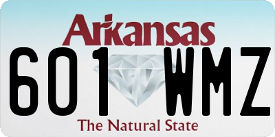 AR license plate 601WMZ