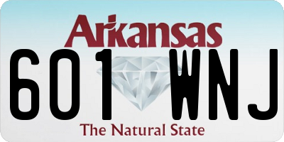 AR license plate 601WNJ
