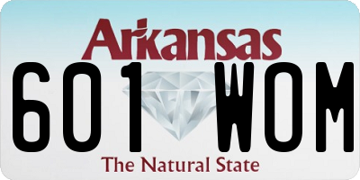 AR license plate 601WOM