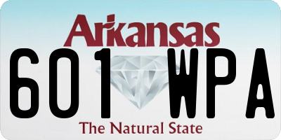 AR license plate 601WPA