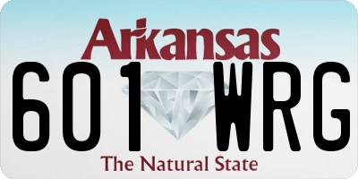 AR license plate 601WRG