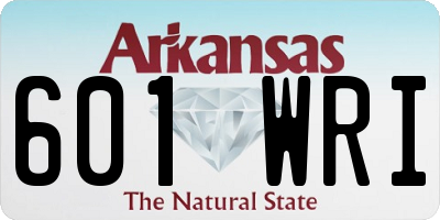 AR license plate 601WRI