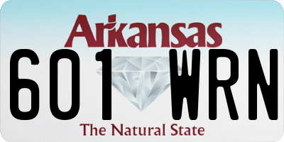 AR license plate 601WRN