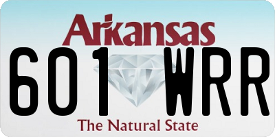 AR license plate 601WRR