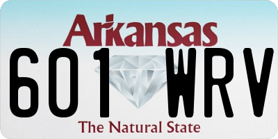 AR license plate 601WRV