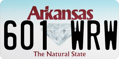 AR license plate 601WRW