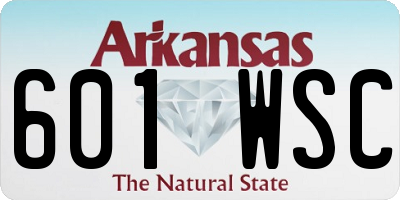 AR license plate 601WSC