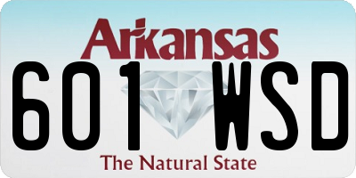 AR license plate 601WSD