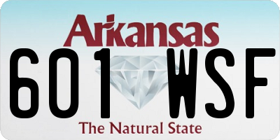 AR license plate 601WSF