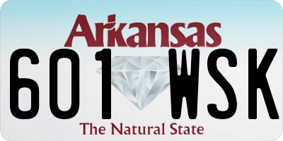 AR license plate 601WSK