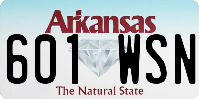 AR license plate 601WSN