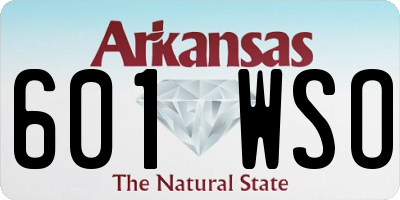 AR license plate 601WSO
