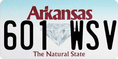 AR license plate 601WSV
