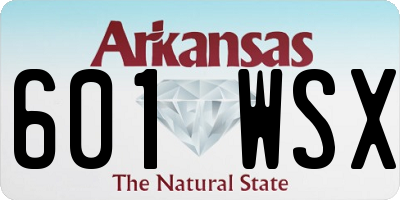 AR license plate 601WSX