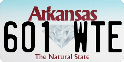AR license plate 601WTE
