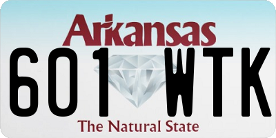 AR license plate 601WTK