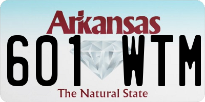AR license plate 601WTM
