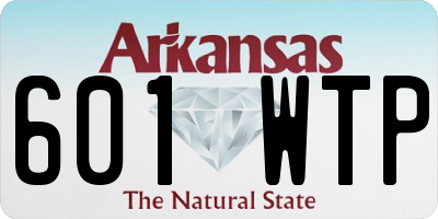 AR license plate 601WTP