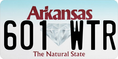 AR license plate 601WTR