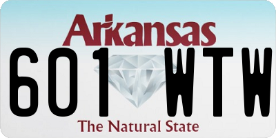 AR license plate 601WTW
