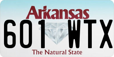 AR license plate 601WTX