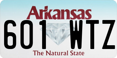 AR license plate 601WTZ