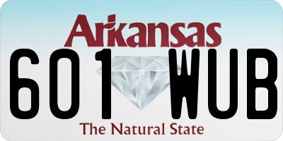 AR license plate 601WUB