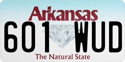 AR license plate 601WUD
