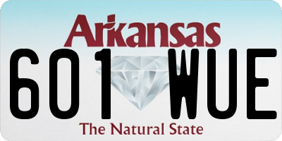 AR license plate 601WUE