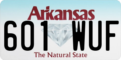 AR license plate 601WUF