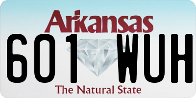 AR license plate 601WUH