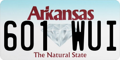 AR license plate 601WUI