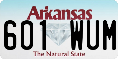 AR license plate 601WUM