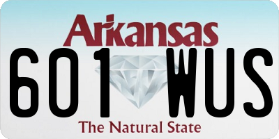 AR license plate 601WUS