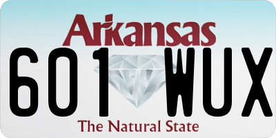 AR license plate 601WUX