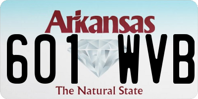 AR license plate 601WVB