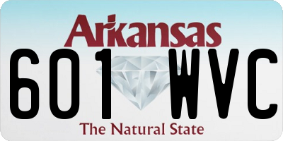 AR license plate 601WVC