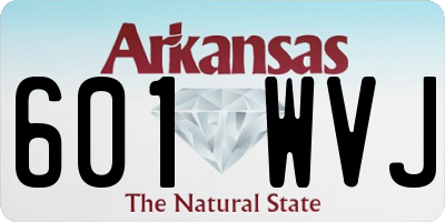 AR license plate 601WVJ