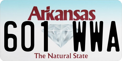 AR license plate 601WWA