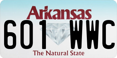 AR license plate 601WWC