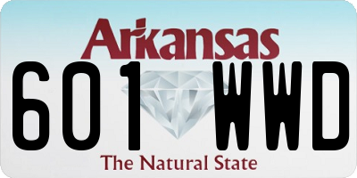 AR license plate 601WWD