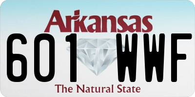 AR license plate 601WWF