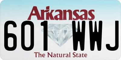 AR license plate 601WWJ