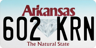 AR license plate 602KRN