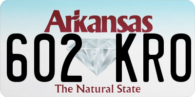 AR license plate 602KRO