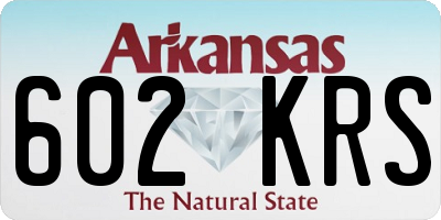 AR license plate 602KRS