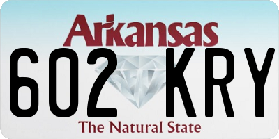 AR license plate 602KRY