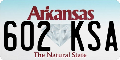 AR license plate 602KSA