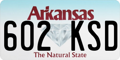 AR license plate 602KSD